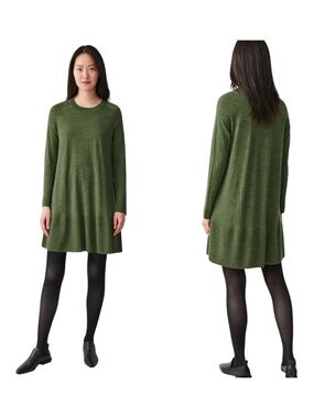 open lace back dress Women's Oversized Sweatshirt Mini Dress Long Sleeve Ruffle Hem Patchwork  Pullover Tops Flowy Pleated Shirt Dresses (Small,Green) at Amazon Women's  Clothing store main image 1